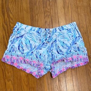 Lilly Pulitzer Blue and Pink Patterned Shorts